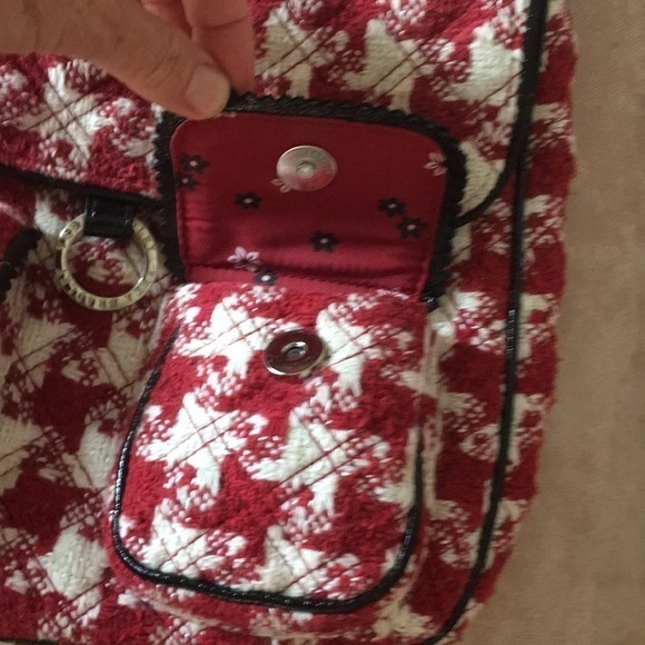 Vera Bradley red/white/ black shoulder bag - Picture 4 of 10